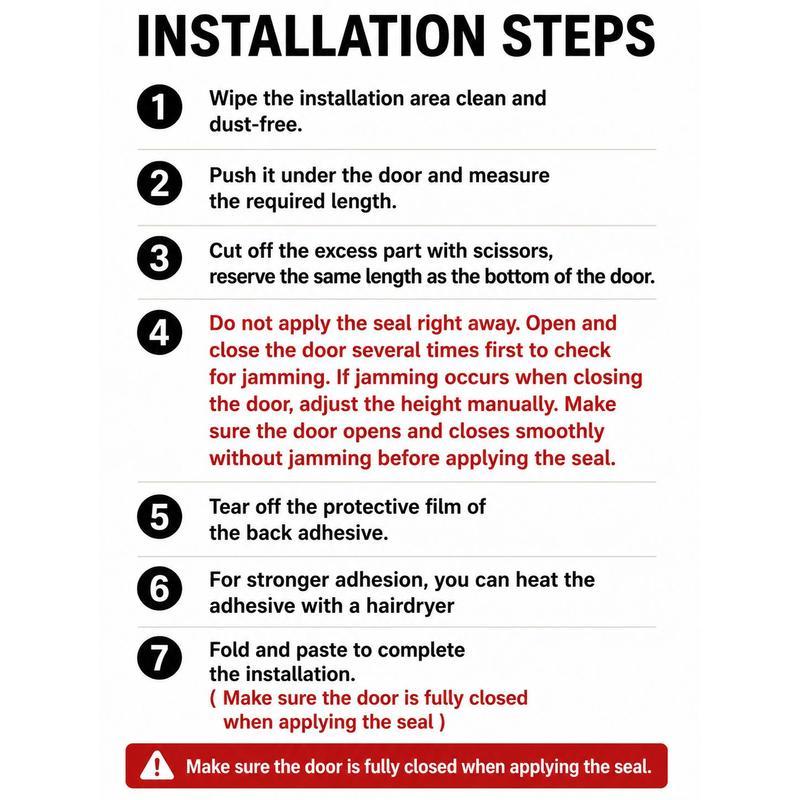 Triple Seal Under-Door Draft Stopper