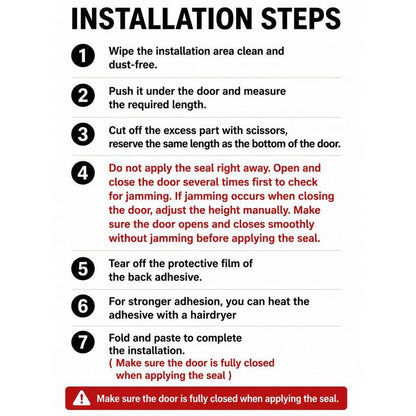 Triple Seal Under-Door Draft Stopper